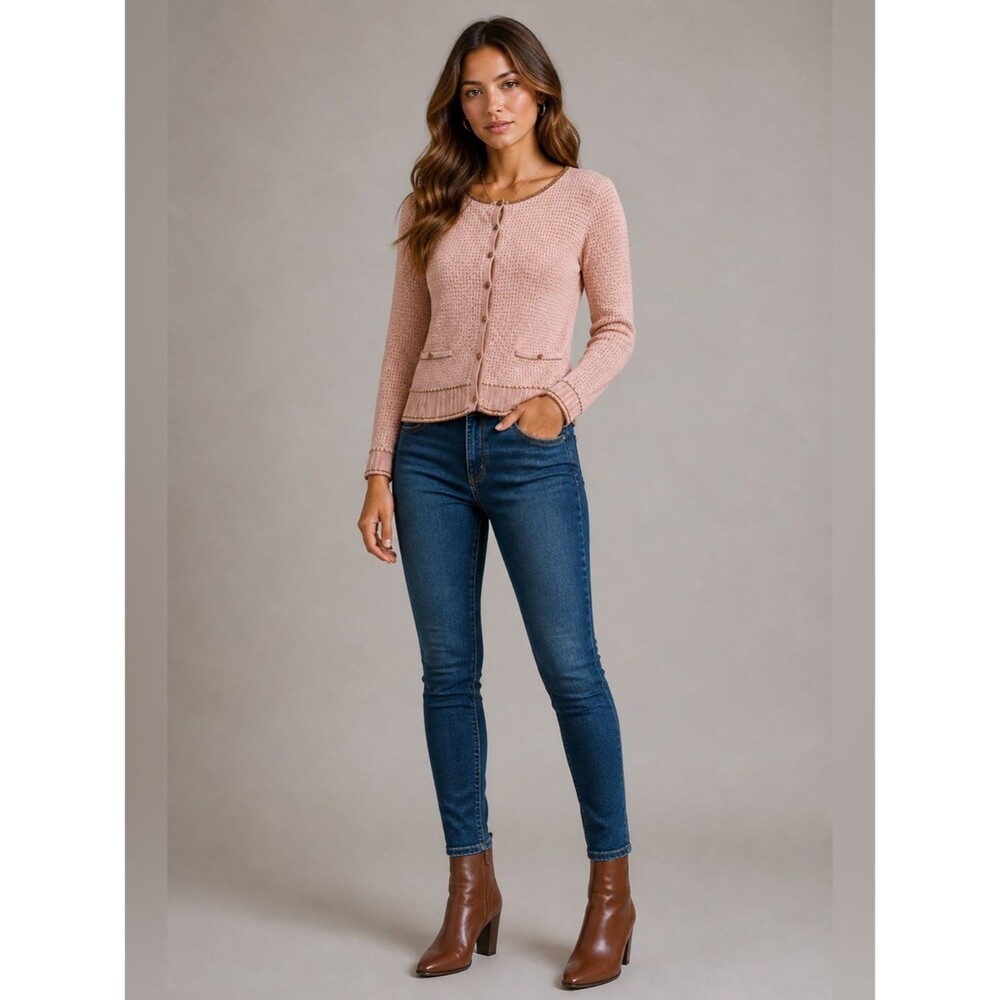 Vintage Marc Jacob's Pink Button-Up Cardigan